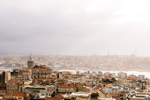 A cityscape of Istanbul on a cloudy day