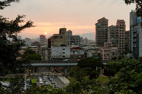 A sunset cityscape of Taipei, Taiwan