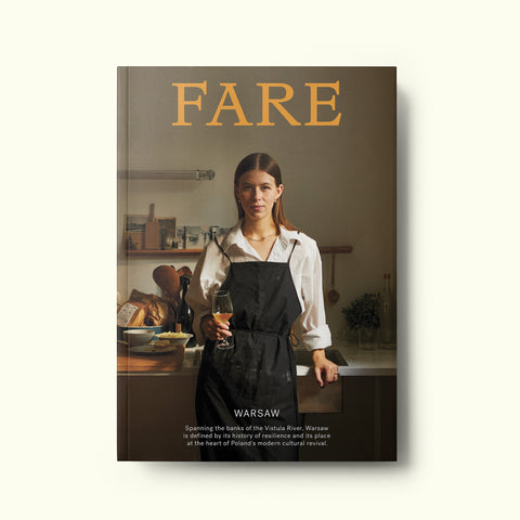 The cover of Fare magazine's Warsaw, Poland city guide
